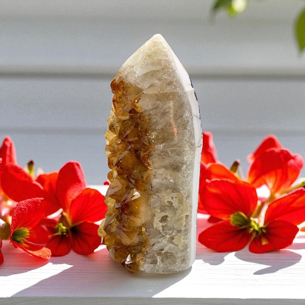 Citrine Geode Point - 0.8 LBS