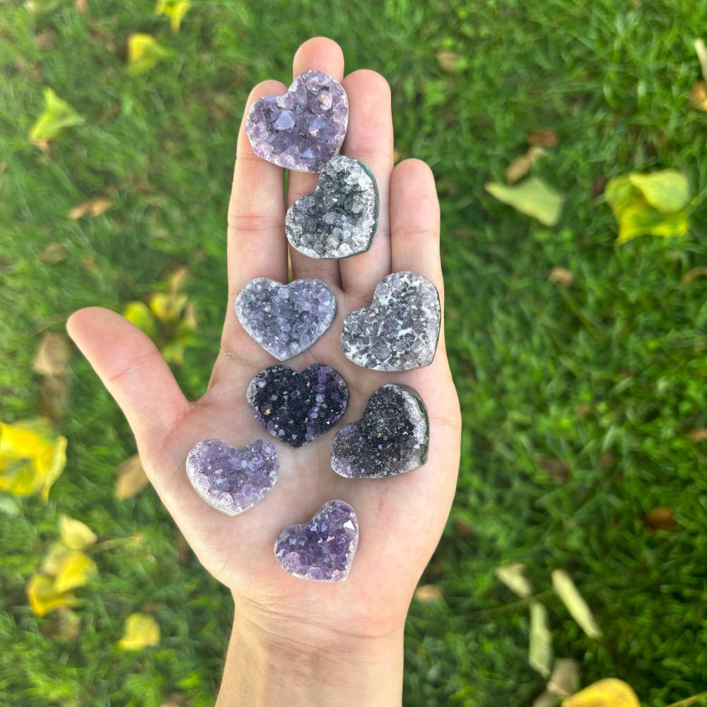 Amethyst Mini Druzy Heart
