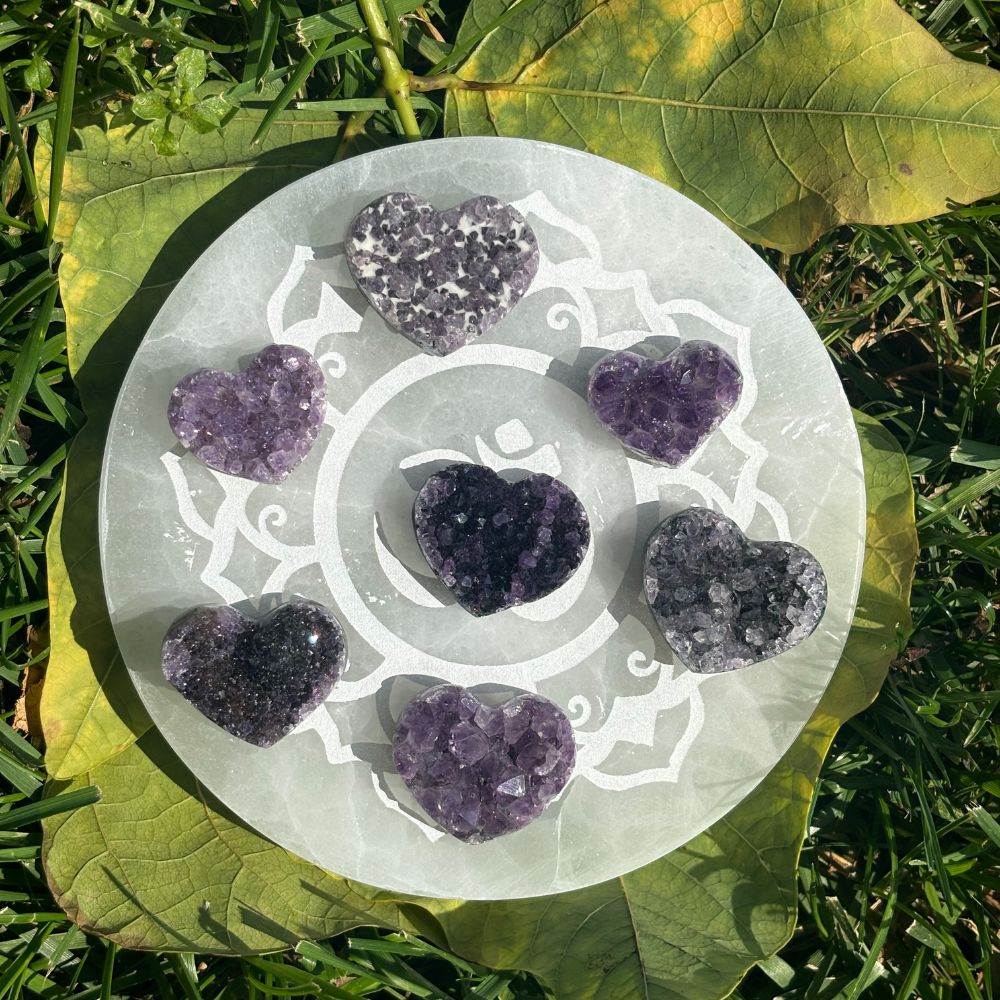 Amethyst Mini Druzy Heart