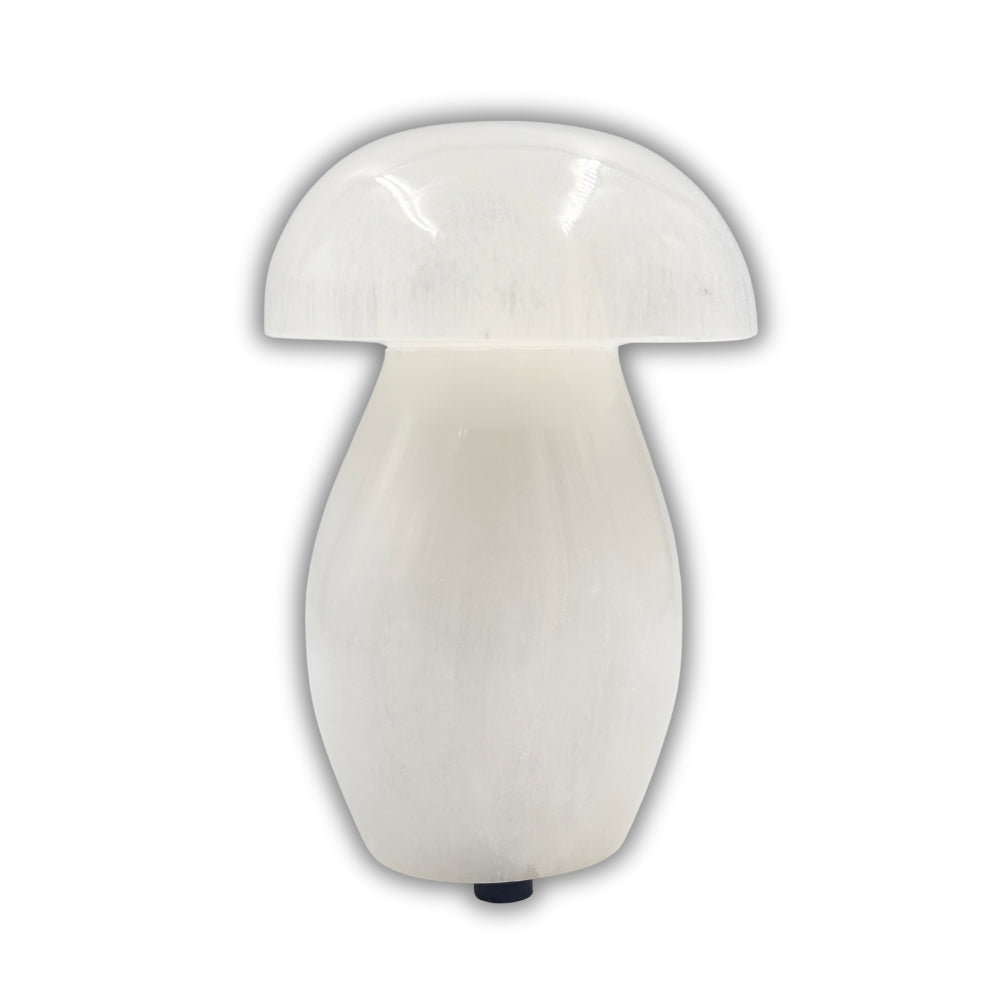 Selenite - Lamp. Large Mushroom
